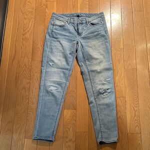 White House Black Market Light Blue Distressed Boyfriend Jeans